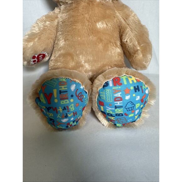 Build-A-Bear BAB Happy Birthday Plush Teddy Bear Stuffed Toy Brown Tan 2022 - Picture 8 of 8